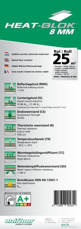Heatblok vloerisolatie 8mm - 25m² - Afbeelding 3