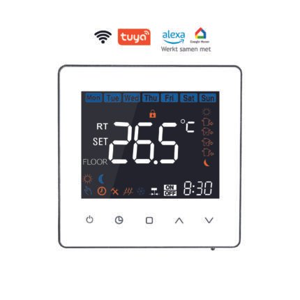 Helios-640 wifi thermostaat met Google Home en Alexa front