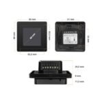 Afmetingen Helios-660 wifi thermostaat voor elektrische vloerverwarming