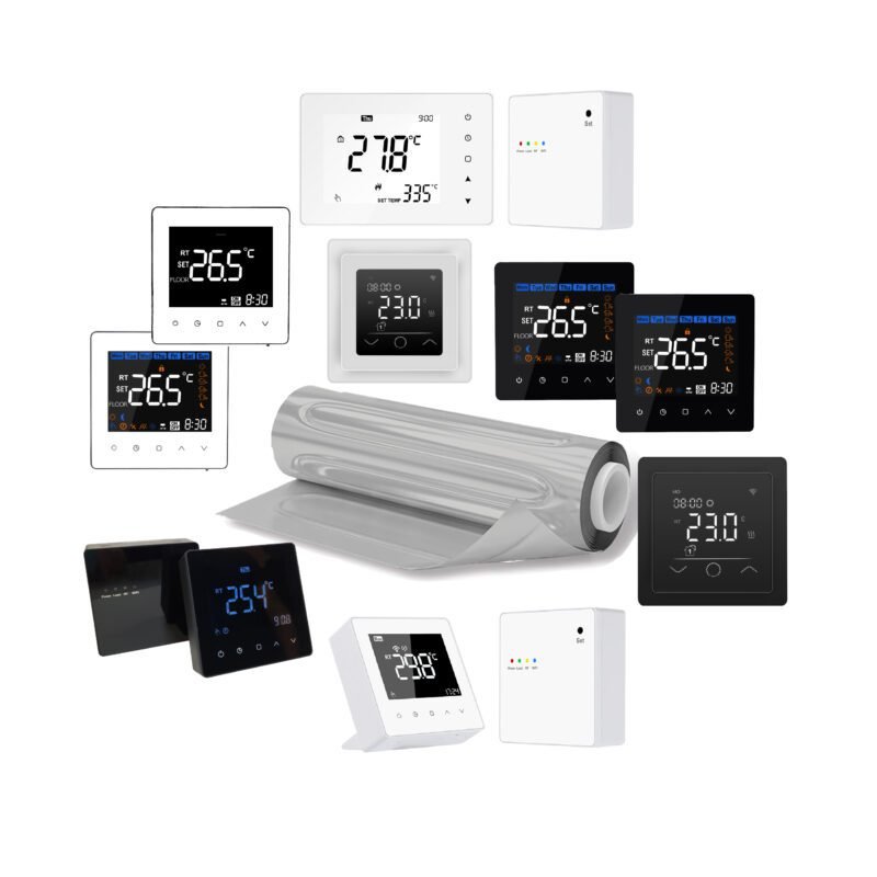 Elektrische vloerverwarming met thermostaten