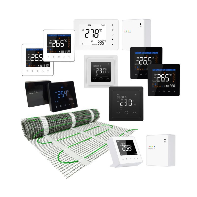 Elektrische vloerverwarming met thermostaten