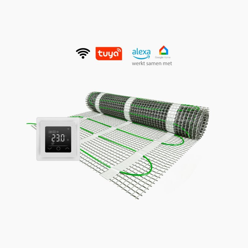 Magma elektrische vloerverwarming met Helios-650 wifi thermostaat