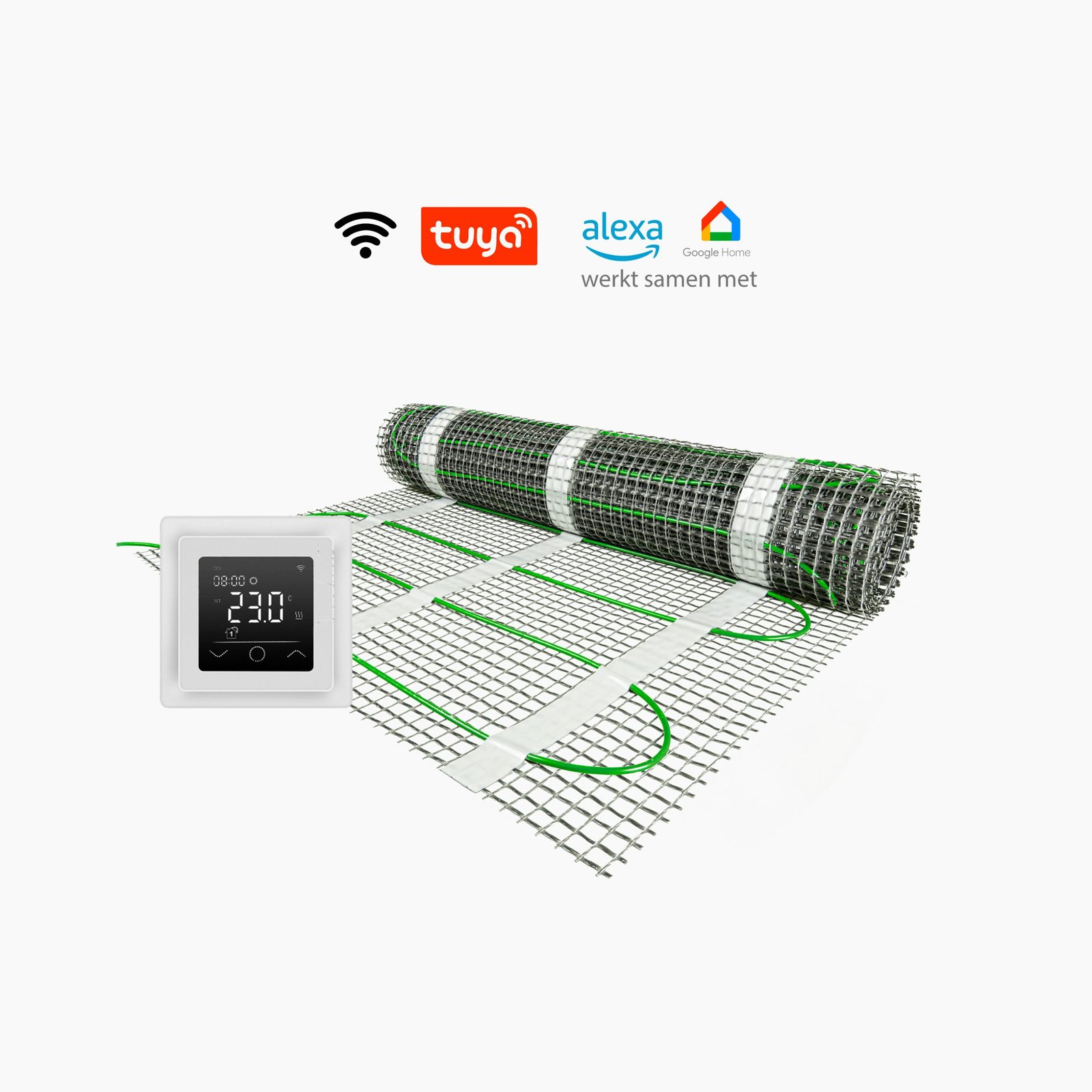 Magma-standaard-mat-met-Helios-650-en-wifi-symbool Magma elektrische vloerverwarming met Helios-650 wifi thermostaat